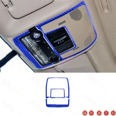 2X Blue Carbon Fiber Reading Light Frame Cover Trim For BMW X5 E70 X6 E71 08-13 Foto 1 de 4