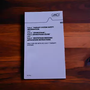 V.A.C Therapy System Safety Information Granufoam Instruction Whitefoam Dressing - Picture 1 of 2