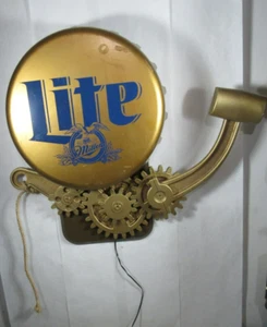 Vintage Lite Beer From Miller Boxing Ring Bartender Tip Bell 6 Sounds Sign Works - Picture 1 of 6