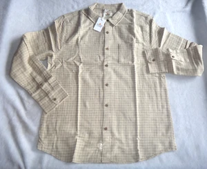 Marine Layer Men's Tahoe Flannel Plaid Camping Outdoor Shirt OATMEAL SIZE M $128 - Picture 1 of 4