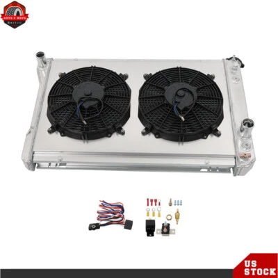 For 1982-1992 Chevy Camaro Pontiac Firebird 3Rows Radiator+Shroud Fan+Thermostat - Image 1 of 4