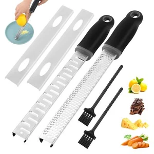 Pack of 2 Black Cheese Grater, Razor Sharp Parmesan Grater, Nutmeg Grater - Picture 1 of 7