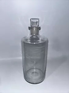 Large 9” Ground Apothecary Glass Jar Store Display Unmarked - Foto 1 di 8