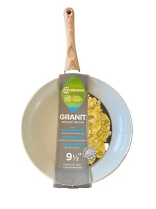 Ecolution GRANIT Ceramic Non-Stick Fry Pan woodgrain Finish Handle 9.5” - Picture 1 of 4