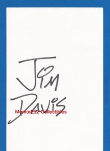 JIM DAVIS The Garfield Show / Writer & Producer SIGNED Autograph 4x6" Index Card - Picture 1 of 1