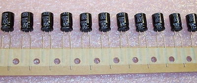 NIPPON CHEMICON QTY (25) 10uf 100V BI-POLAR ELECTROLYTIC CAPACITORS SME100VB10MBP50 NON-POLAR