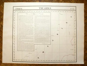 TERRITOIRE DES TOUAREGS Carte géographique originale n°15 VANDERMAELEN 1827 map - Imagen 1 de 2