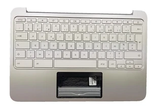 HP CHROMEBOOK 11 G2 G3 112100 11-2199 Argente Palmrest Clavier Keyboard French - Imagen 1 de 2