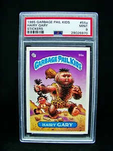 GPK 1985 2nd Series #55a Hairy GARY - Messy Tessie MATTE, OS2, RARE, PSA 9, MINT - Picture 1 of 3