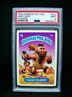 GPK 1985 2nd Series #55a Hairy GARY - Messy Tessie MATTE, OS2, RARE, PSA 9, MINT - Image 1 of 3