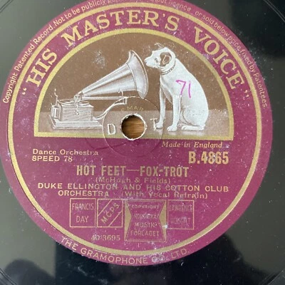 78 RPM DUKE ELLINGTON - Hot feet - Sloppy Joe- HMV 4865 UK PRESS - Photo 1/4