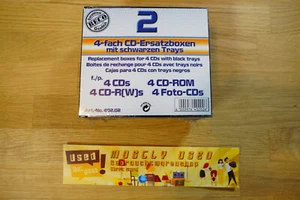Zwei Stück 4-fach CD-Ersatzboxen - JEWELCASE | OVP | SEALED - Bild 1 von 4