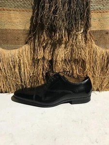 Zapato Oxford Florsheim Francisco Cuero Negro Puntera EE. UU. Hombres Talla 14D - Imagen 1 de 9