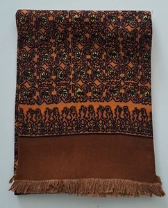 Vintage 60er Jahre Herren Schal mit Fransen geometrisch gemustert (464E) - Bild 1 von 2