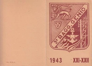 C826) CALENDARIETTO 1943 DEL 3 RAGGRUPPAMENTO GENIO. - Picture 1 of 1
