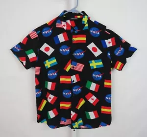 DAMENBLUSE VON CHEMISTRY NASA LOGO INTERNATIONALE FLAGGEN SCHWARZ - Bild 1 von 12