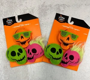Juego de 2 Halloween Multipack Retro Calavera Peluche Gato Juguete Set 3 piezas Hyde & EEK! - Imagen 1 de 2