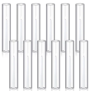 Treela 24 Pcs 2.5"W X 14"H Hurricane Candle Holder Sleeve Bottomless Glass Cy... - Picture 1 of 7