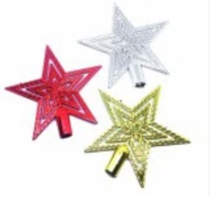 Shiny Decorative Xmas Tree Topper Assorted Color Small 3pcs. - Picture 1 of 2