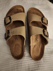 Sandalias planas Fitory para mujer con plantilla de corcho talla 9 NUEVAS LS1 - Imagen 1 de 4