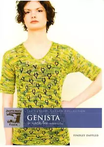 Juniper Moon Lavoro a Maglia Motivo Findley Filo Dk Donna Scollo V T-Shirt - - Foto 1 di 1