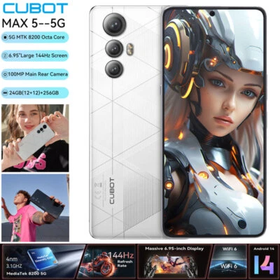 5G Cubot MAX Android 14 Rugged Smartphone Mobile Cell Phone Dual SIM 256G Global - Image 1 of 4