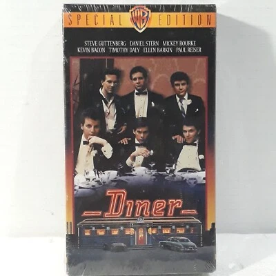 Diner (Steve Guttenberg, Daniel Stern, Mickey Rourke, Kevin Bacon) Sealed VHS  - Image 1 of 3