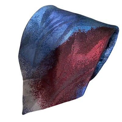 Vintage X-Long Pierre Balmain Paris Necktie Tie Mens Abstract Design European - Image 1 of 4