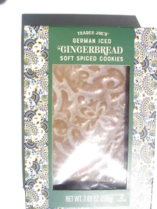 2 Trader Joe's German Iced GINGERBREAD Soft Spiced Cookies 5/2025 +2 FREE GIFTS - Picture 1 of 4