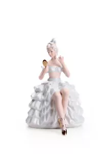 9942840-ds Porzellan Figur Spiegel-Dame Ballerina Wagner&Apel H21cm - Picture 1 of 4