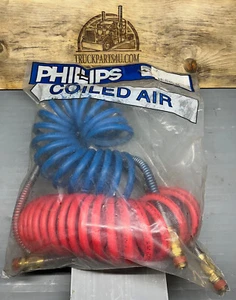 11-312 PHILLIPS 12' RED & BLUE COILED AIR LINE SET. PH11312, 11-3120, FLTCA12BR, - Picture 1 of 3