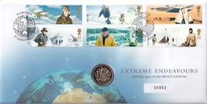 GB QEII PNC COIN COVER 2003 EXTREME ENDEAVOURS £1 COIN B/UNC - Picture 1 of 1