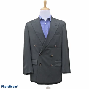 Blazer uomo RALPH LAUREN etichetta blu 41L doppiopetto lana nero senza sfiato - Foto 1 di 13