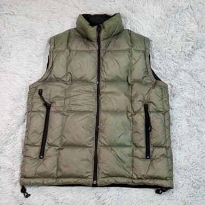 Gap Mens Vest Green S Down Puffer Pockets Zip Up Active Outdoors Rugged Workwear - Image 1 of 4