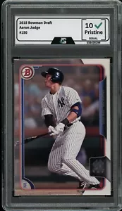 Tarjeta de novato Aaron Judge 2015 Bowman (Topps) clasificación 10 #150 radiocontrol New York Yankees - Imagen 1 de 2