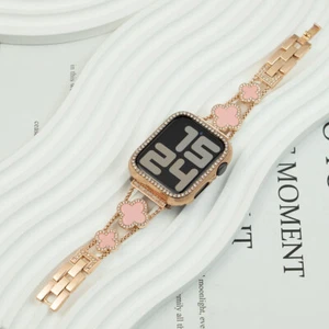 Bling Strap Case For Apple Watch Band Ultra 2 49mm iWatch Series 10 9 8 7 6 5 SE - Foto 1 di 18