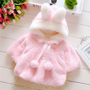 Girls' Wool Cape Shawl Jacket with Fleece Lining for Autumn and Winter - Picture 1 of 14