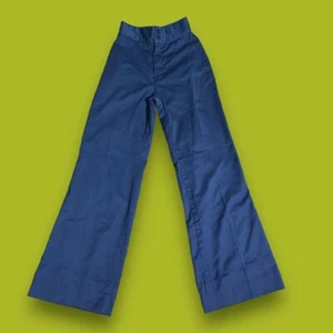 70er Jahre marineblau superhoch tailliert Glockenunterteil Hosenhose von GOTCHA COVERD 24"" - Bild 1 von 5