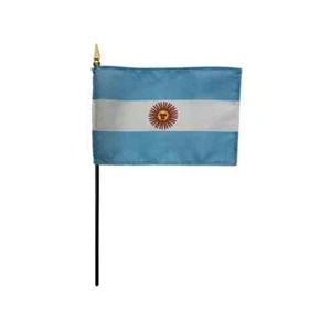Wholesale Lot of 6 Argentina 12"x18" Handheld Mini Flag w/ Wood Stick - Picture 1 of 1