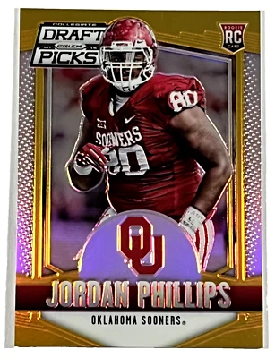 2015 GOLD PRIZM /10 JORDAN PHILLIPS ROOKIE #206 - Image 1 of 2