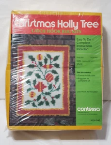 Kit gancio chiusura Contessa vintage 1980 NOS albero di Natale agrifoglio 20"x27" Tina di CA - Foto 1 di 11