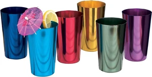 Juego de 6 vasos de aluminio retro joya color aluminio, multicolo - Imagen 1 de 12