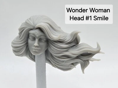 Impreso en 3D WONDER WOMAN RENACIMIENTO CABEZA #1 6" 1:12 GI Joe Clasificado/Leyendas de Marvel Foto 1 de 2