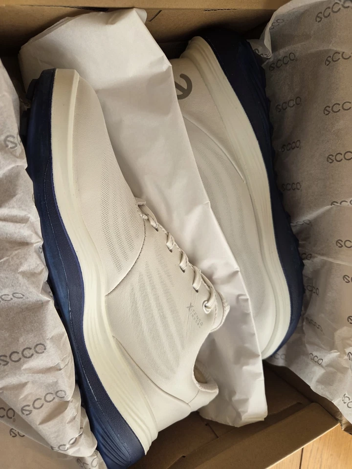 NUEVO Zapatos impermeables blancos ECCO Golf Lt1 para hombre talla 40 6-6,5 encaje 132264 Ortholite Foto 1 de 4
