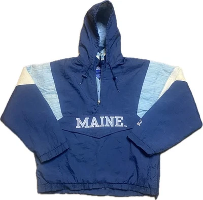 Vintage University of Maine Black Bears Starter Pouch Hooded Jacket - Medium - Image 1 of 4