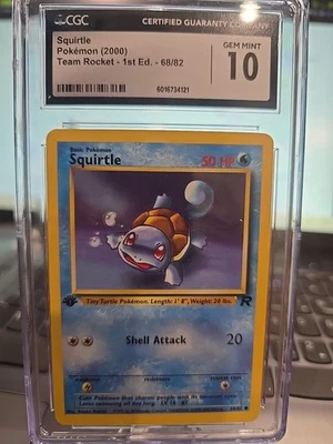 🔥💥  Squirtle 1st Edition 2000 Card 68/82 #68 Gem Mint 10 Original Shell Attack - Image 1 of 3