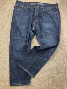 Nautica Jeans Men's 40x32 (40x29) Dark Wash Straight Leg Mid Rise Straight Fit - Picture 1 of 11