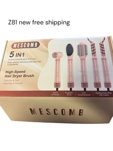MESCOMB - 5 in 1 Hair Dryer Brush (Frizz-Free Styling) - Blowout Tool Set - Picture 1 of 2