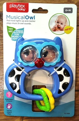 Playtex Bebé Búho Musical Color: Azul/Multi Tamaño: Juguete de Sonajero Talla Única Foto 1 de 4