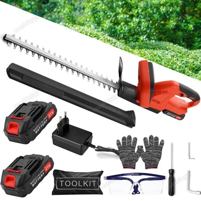CERBIUT Akku Heckenschere Strauchschere Heckentrimmer mit 2x Akku und Ladegerät